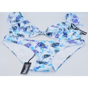 Vilebrequin LIZZY FRISE Purple Blue Women's 2-piece Bikini Swimsuit Medium NWT